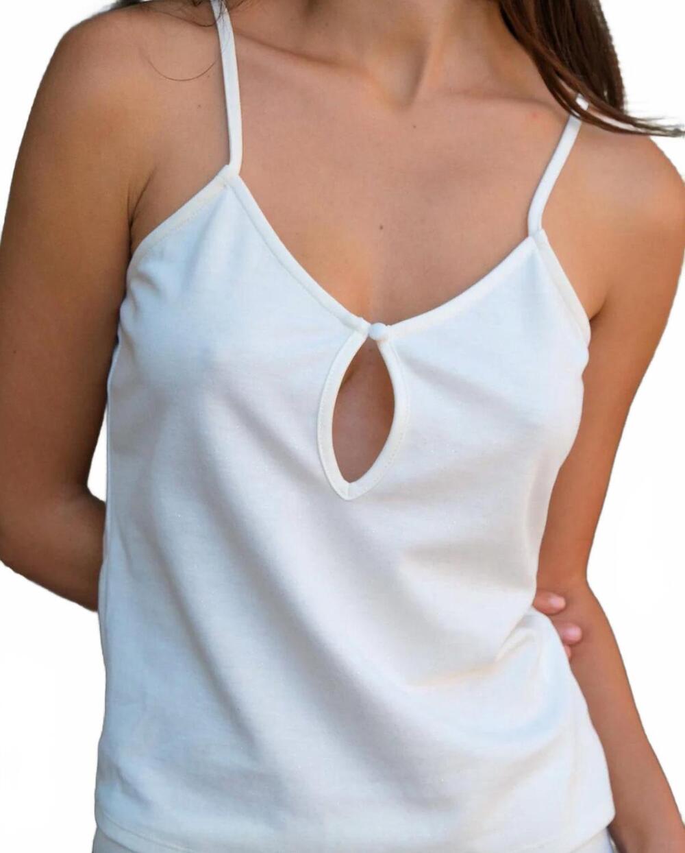 NEW GEEL women's kamille tank top in white
